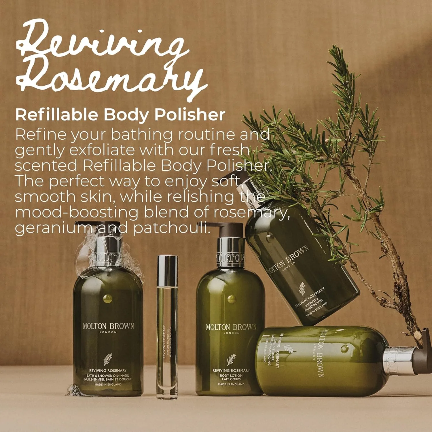 Спрей для тела Molton Brown Reviving Rosemary, сменный блок, 255 мл. 260 мл (1 шт.) — фото 2