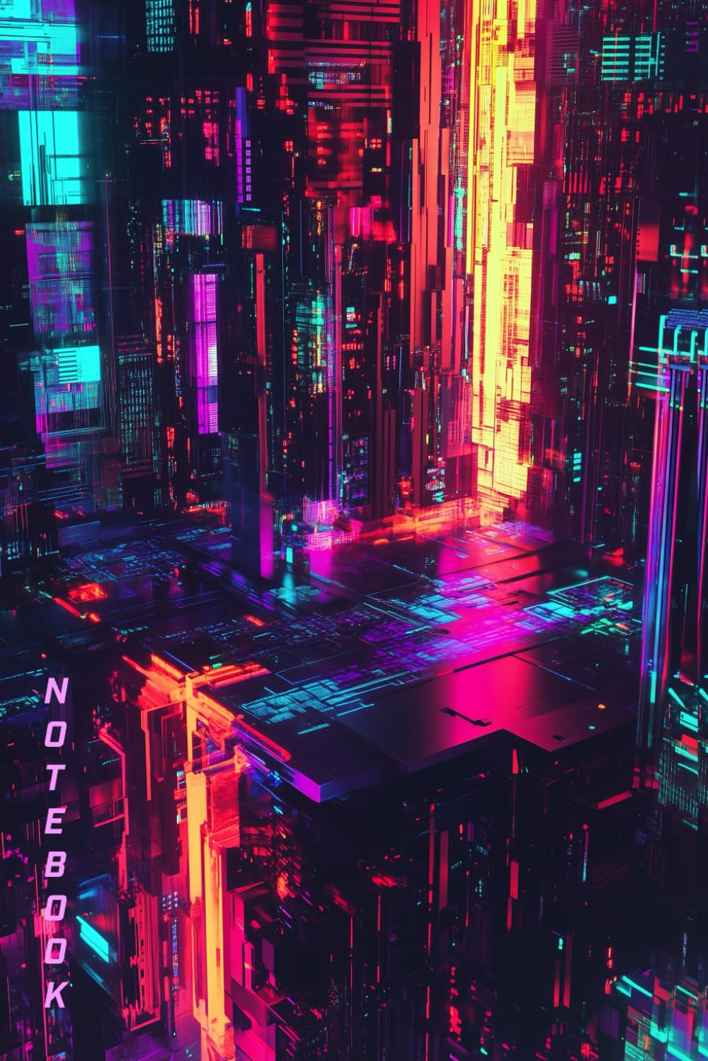 

Cyberpunk Genre Themed Lined Notebook: Retro Designed Colorful 80's Inspired (Independently published)