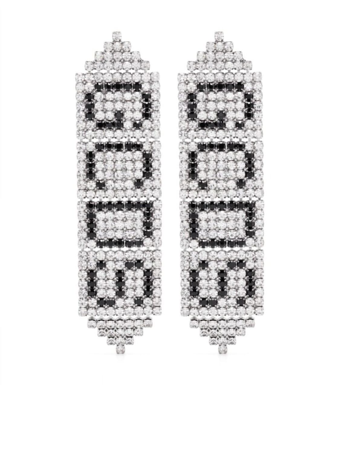 

Серьги с логотипом GCDS Bling, серебряный