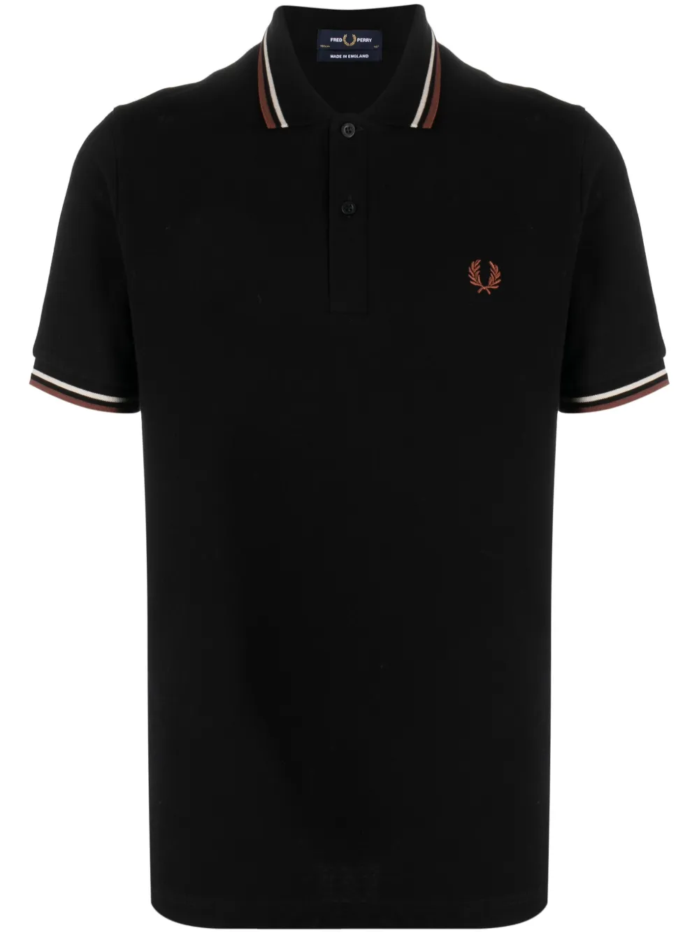 

Хлопковая рубашка-поло с вышитым логотипом Fred Perry, черный