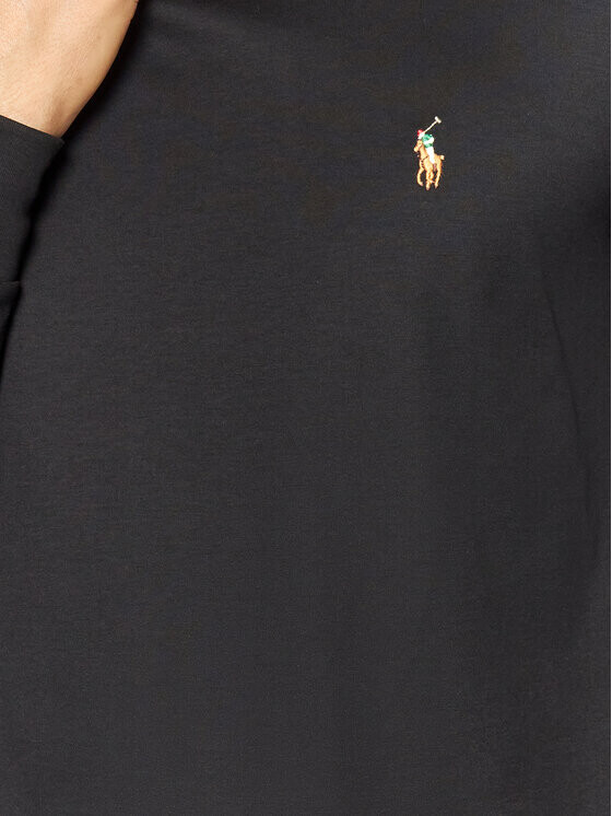 Облегающий крой с длинными рукавами Polo Ralph Lauren, черный — фото 4