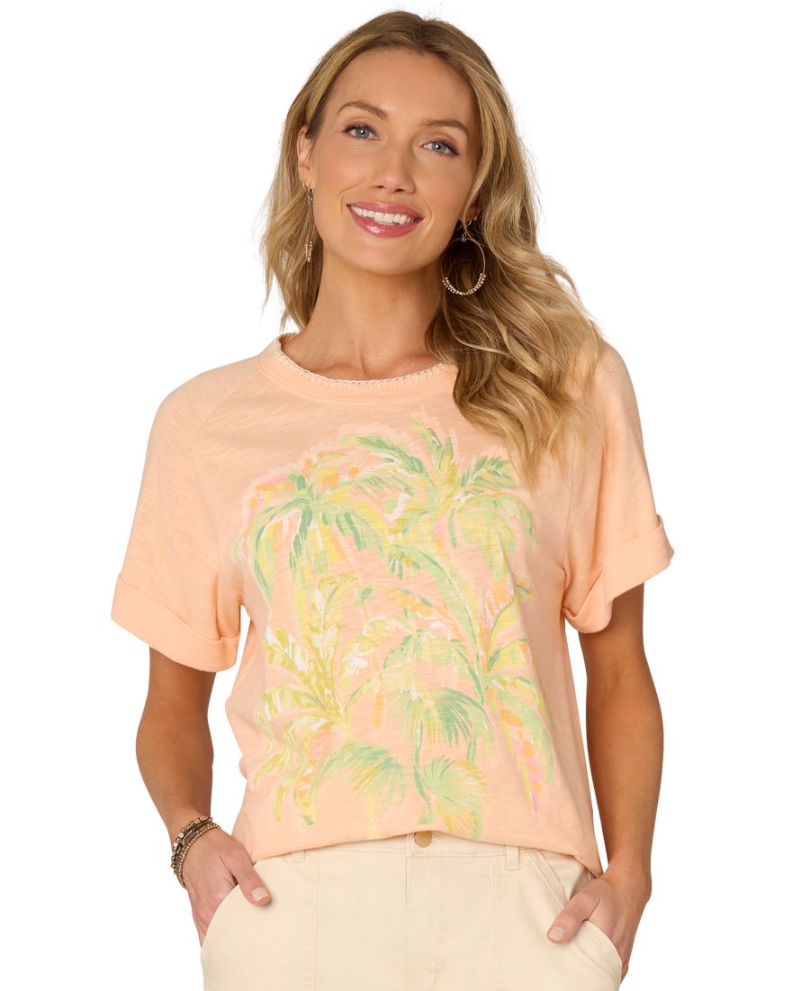 

Женская футболка с вышитым рисунком, размеры PXS-3X Democracy, Sherbert