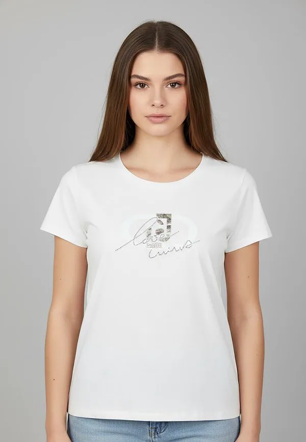 

Футболка с принтом Liu Jo, White Milk Love, Белый, Футболка с принтом Liu Jo, White Milk Love