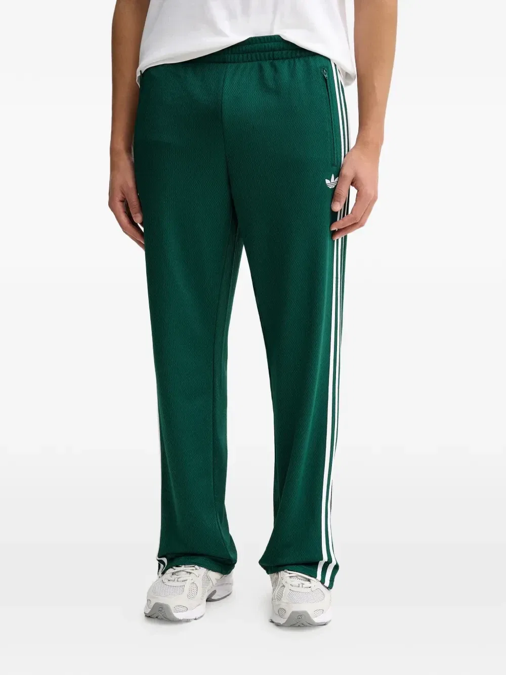 Брюки с полосками и логотипом Adidas, зеленый