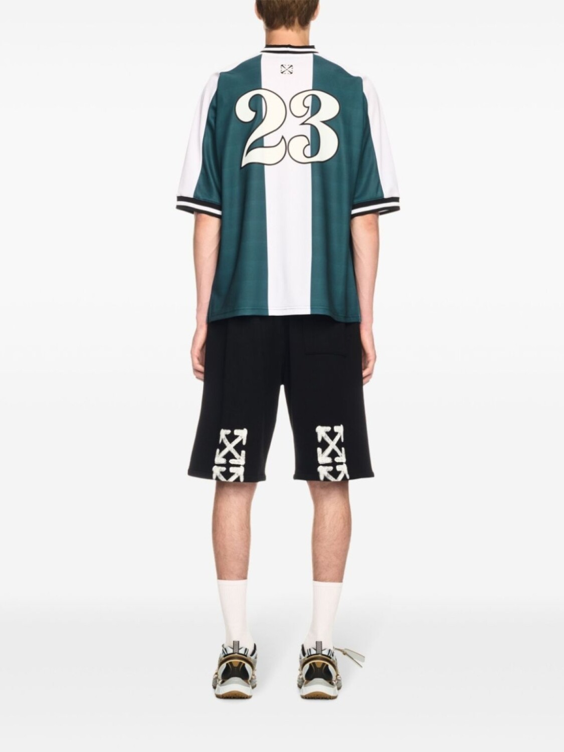 Off-White футболка Tiger 23 Soccer, зеленый — фото 4