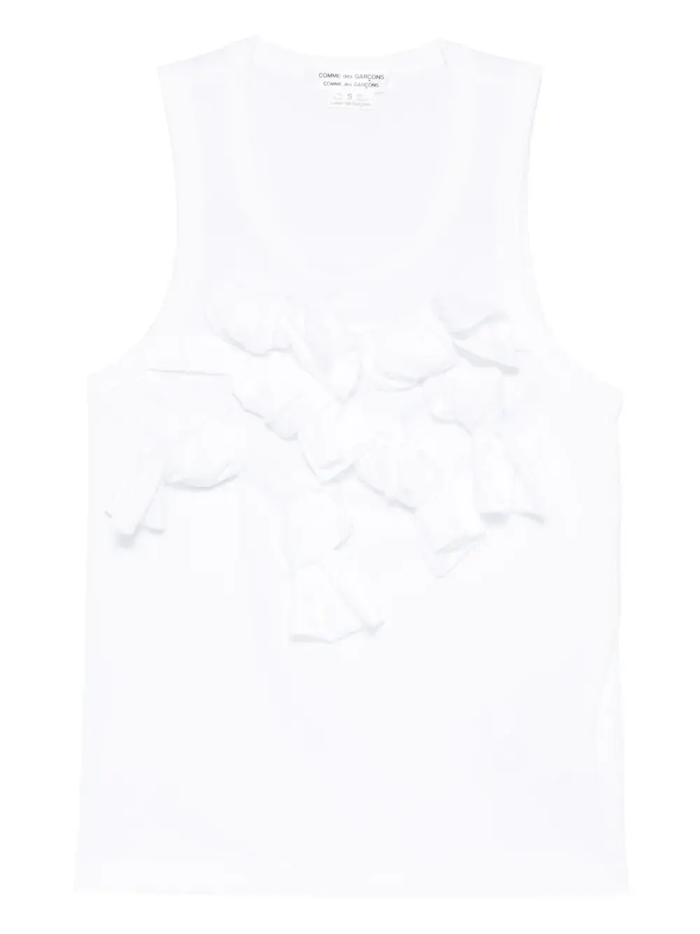 

Топ с оборками Comme Des Garçons Comme Des Garçons, белый