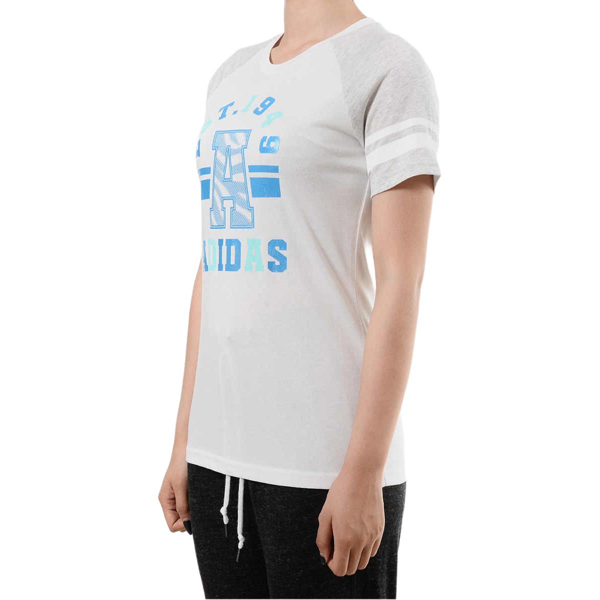 Adidas Футболка Women's White Crew Neck Moderate Others — фото 4