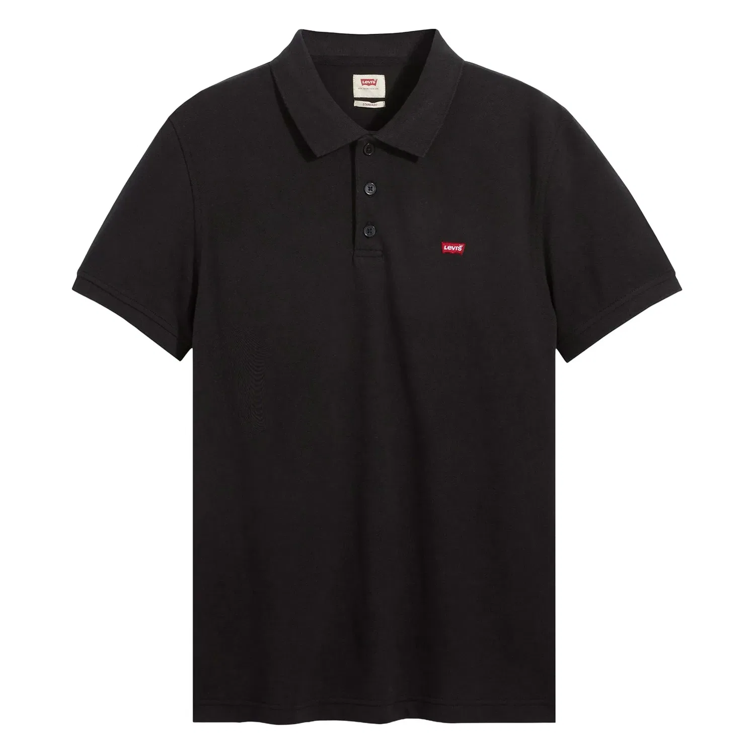 Поло для больших размеров, хлопок, Levi's, черный