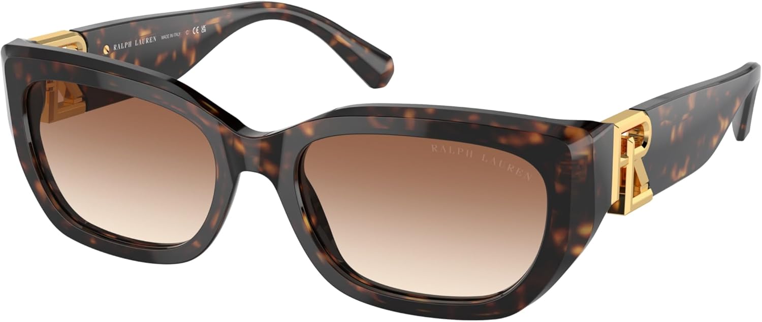 

Солнцезащитные очки Ralph Lauren RL 8222 500313, градиентный цвет «Темно-гавана/коричневый», пластиковая полноразмерная прямоугольная оправа, классические женские с современным акцентом, с покрытием, защищающим от УФ-излучения