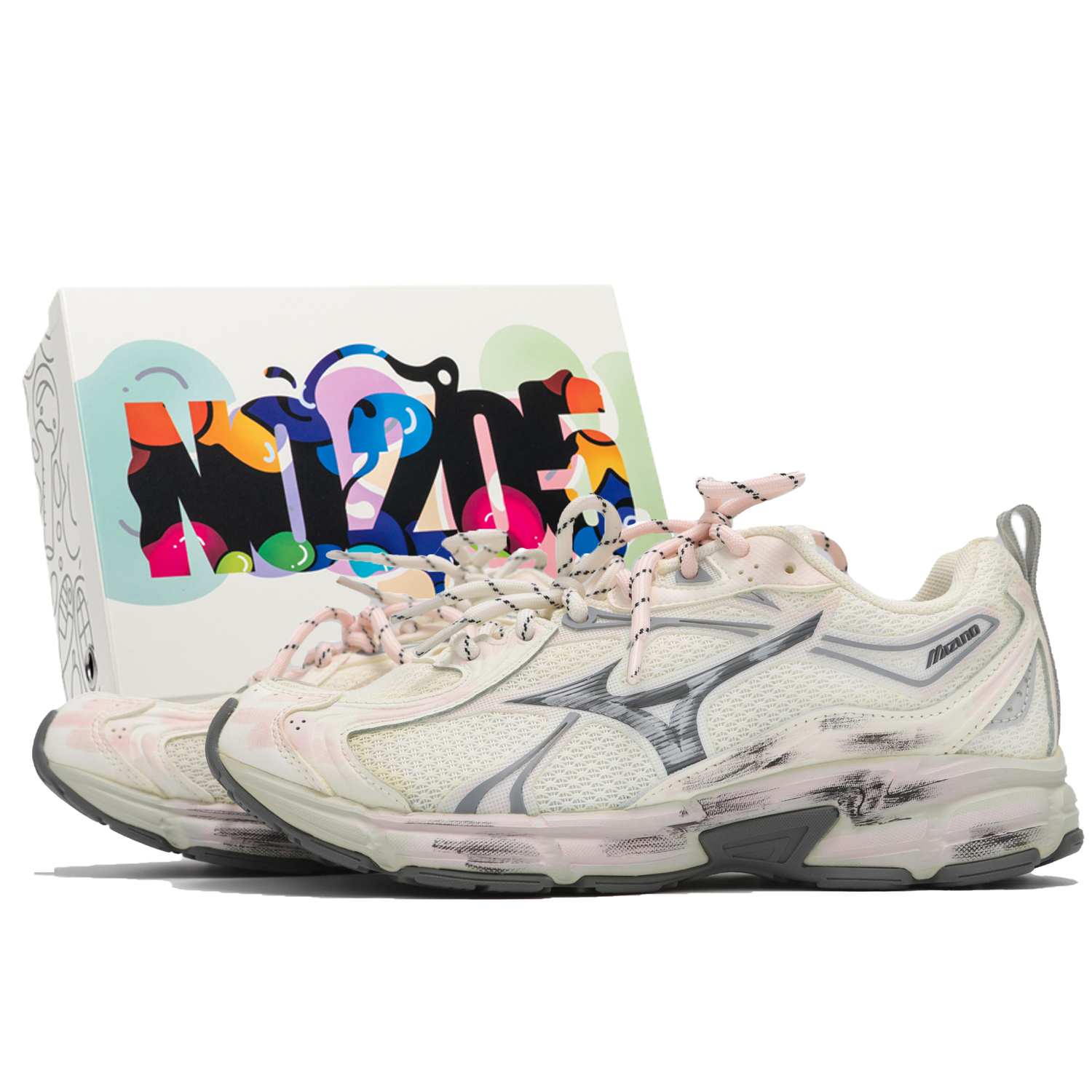 

Speed 10S устойчивые к истиранию низкие кроссовки унисекс Mizuno, экрю