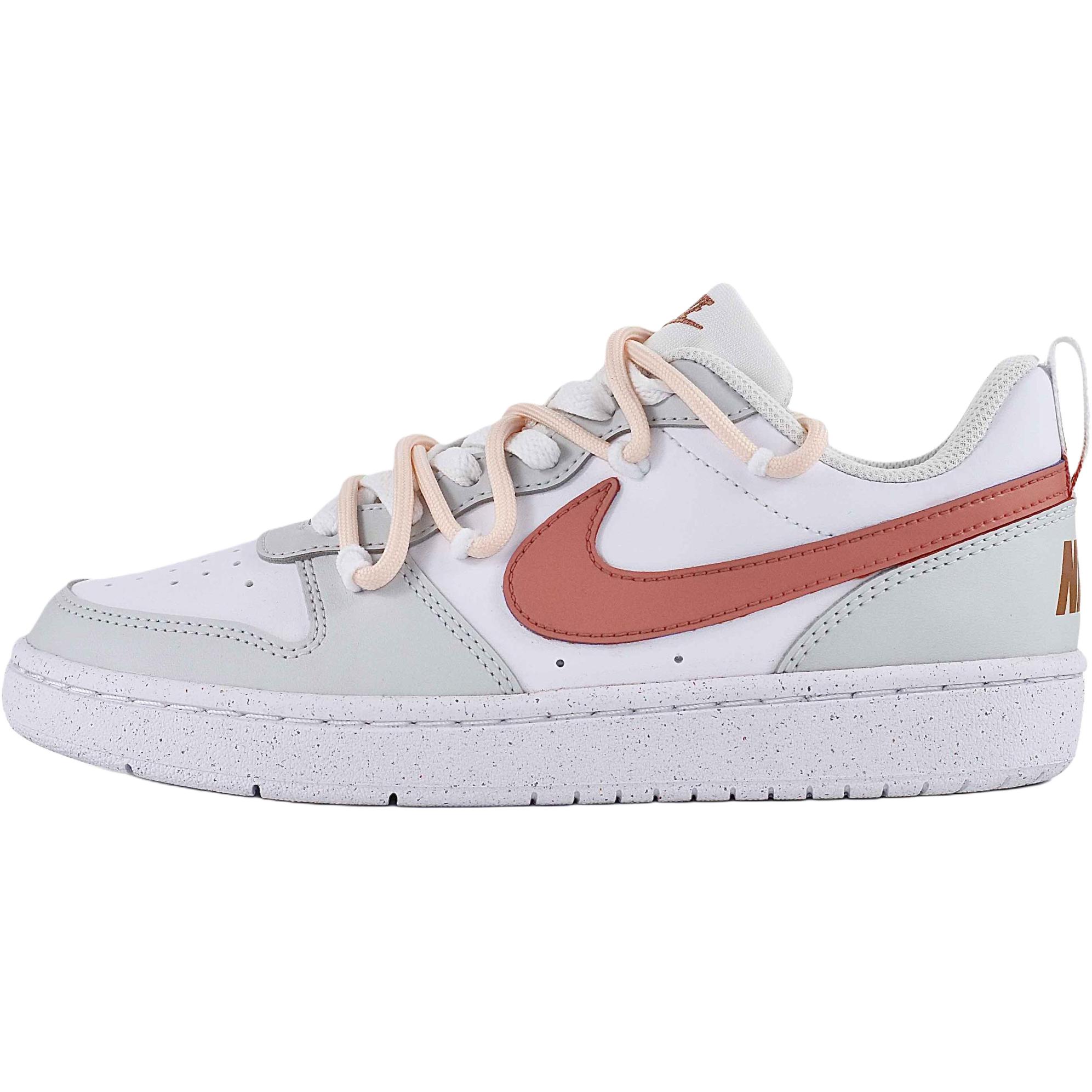 

Детские скейтерские кроссовки Court Borough для младших школьников Nike, белый/серый/розовый