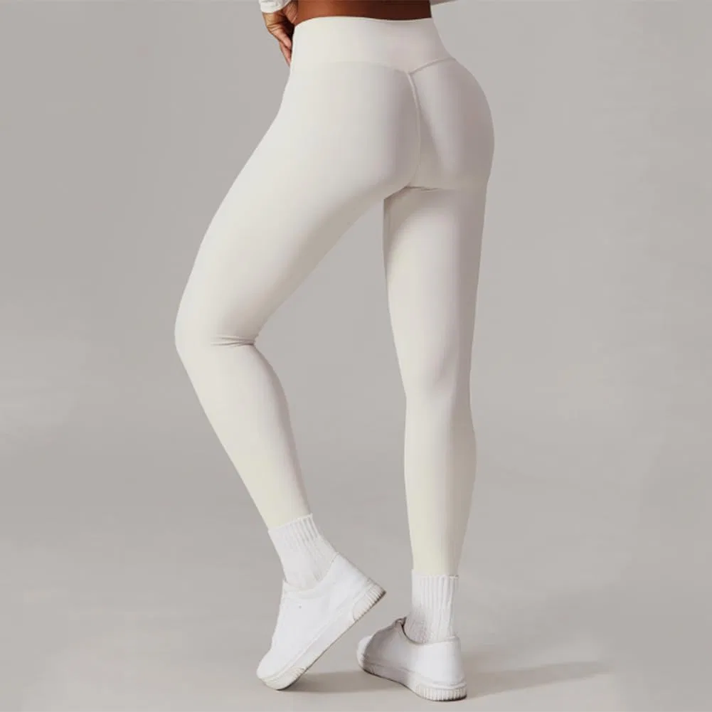 Женские брюки для йоги с утяжкой ягодиц, White — фото 3