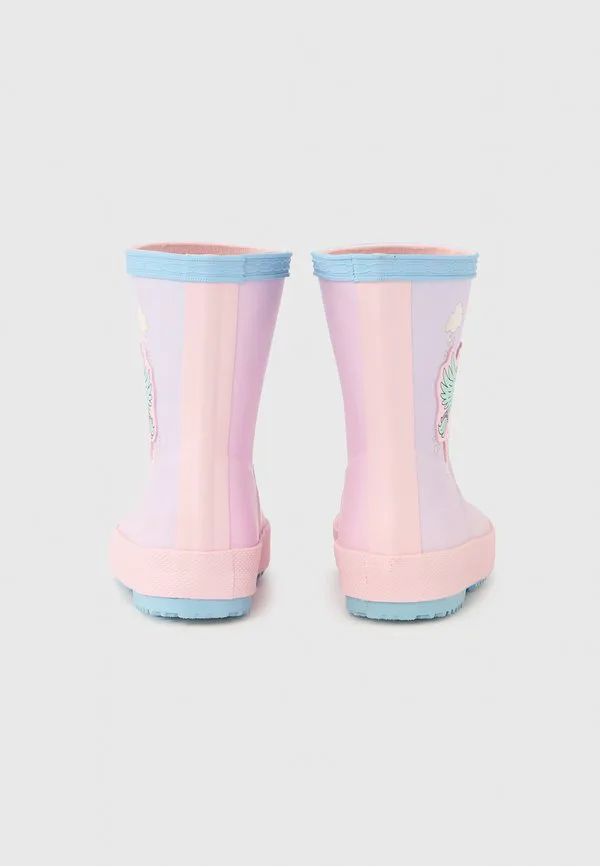 Детские сапоги унисекс с принтом единорога Hunter Original, Blue Frost/Parfait Pink — фото 3