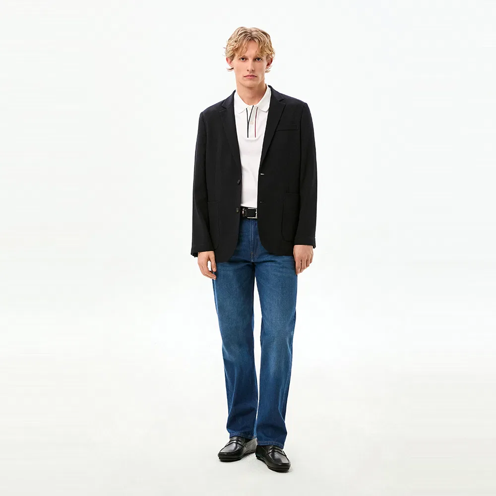 Мужской структурированный блейзер тёмно-синего цвета от Tommy Hilfiger — фото 2