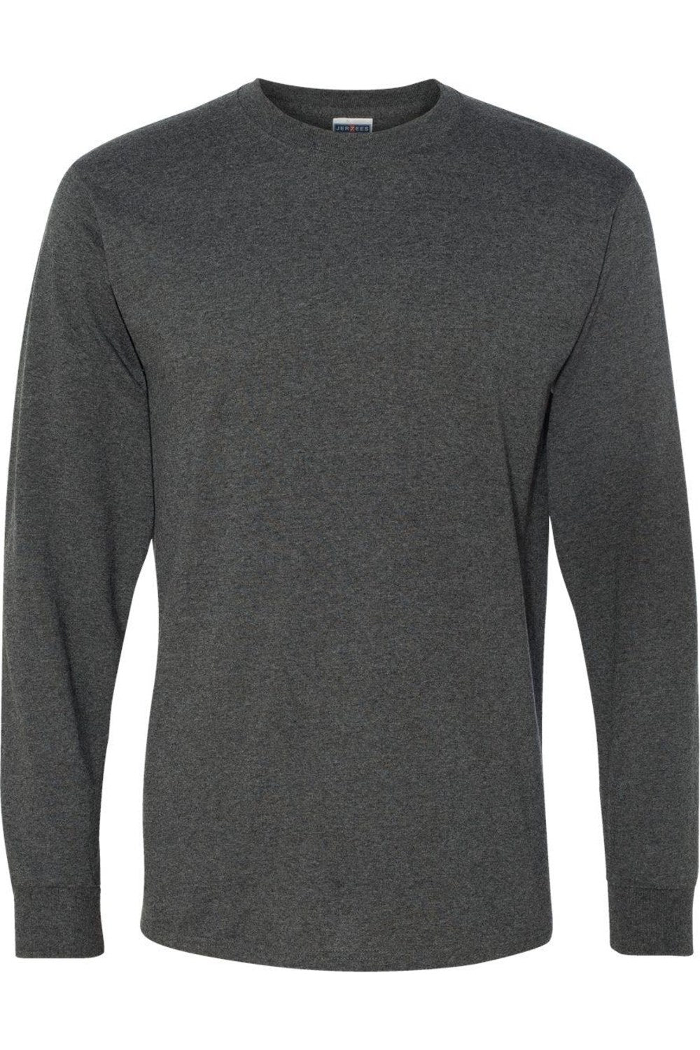 

Футболка JERZEES Dri-Power с длинным рукавом 50/50, цвет black heather