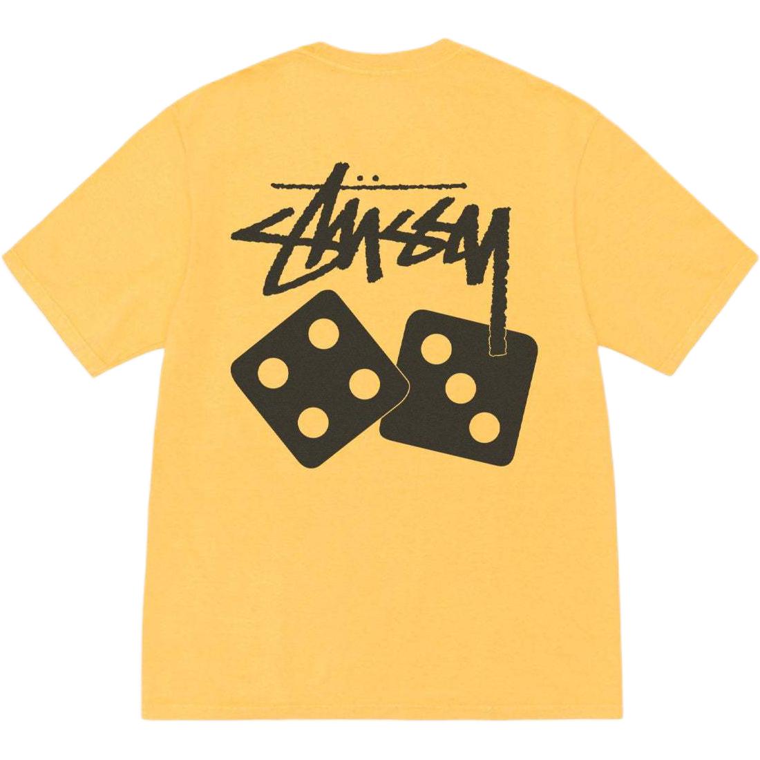 Футболка Dice pigment-dyed Stussy, желтый