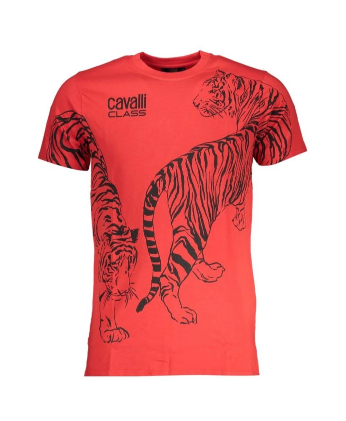 

Футболка с круглым вырезом «Красный тигр» Cavalli Class, красный