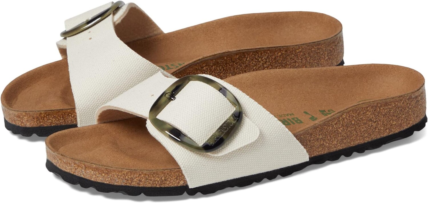 

Сандалии Birkenstock Madrid Big Buckle Canvas, цвет Eggshell Canvas