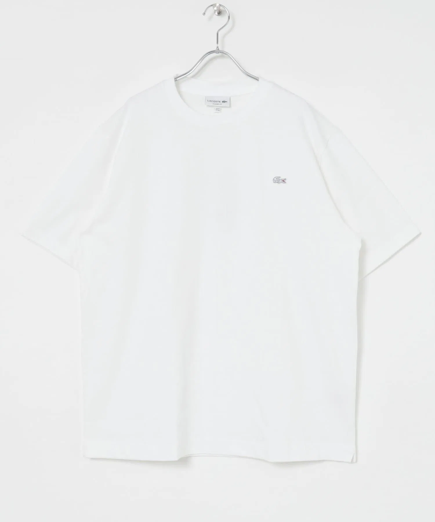 Футболка мужская Lacoste с контурным логотипом, 100% хлопок, белый
