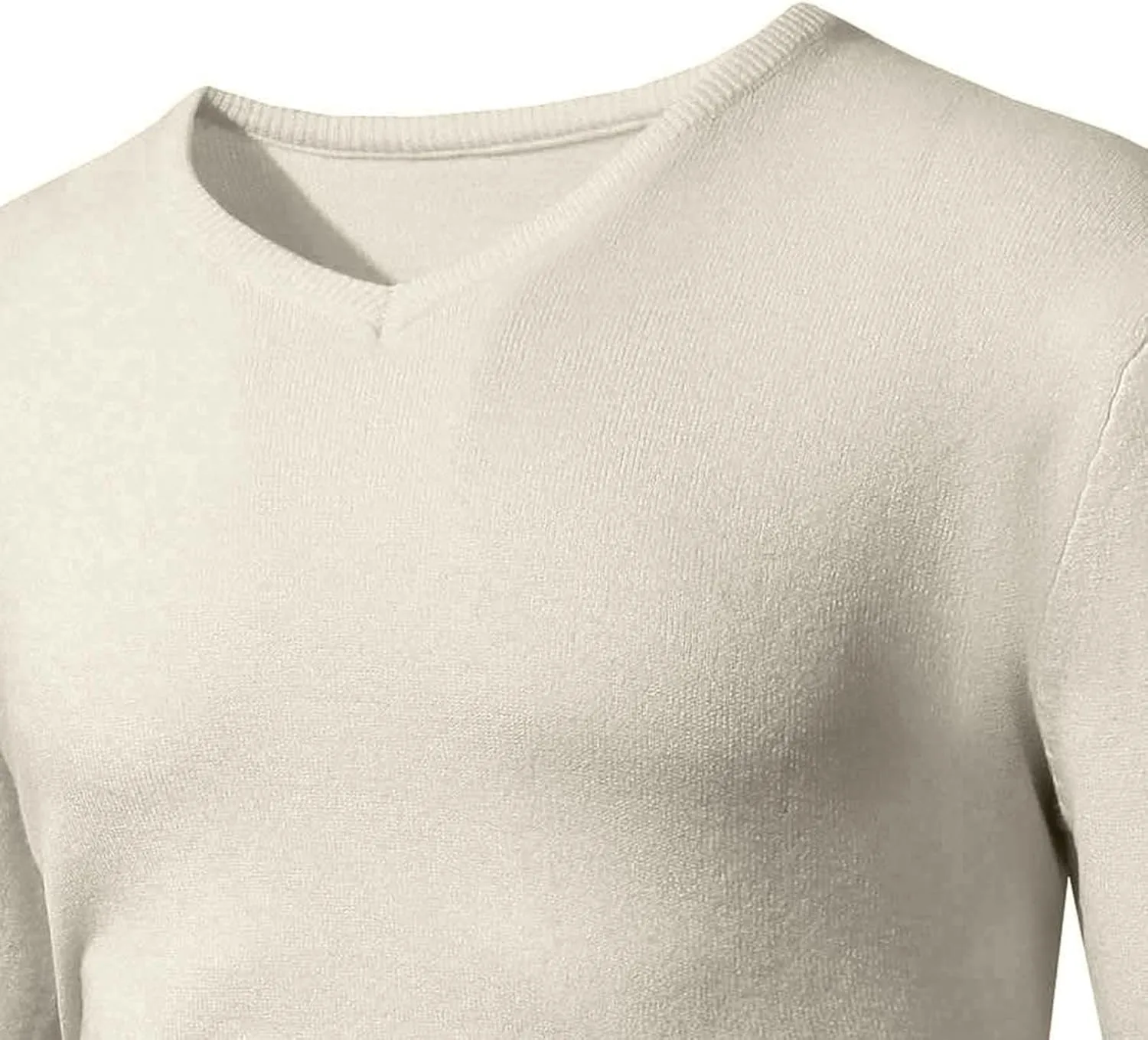 Мужской свитер с V-образным вырезом и длинным рукавом, Slim Fit — фото 2