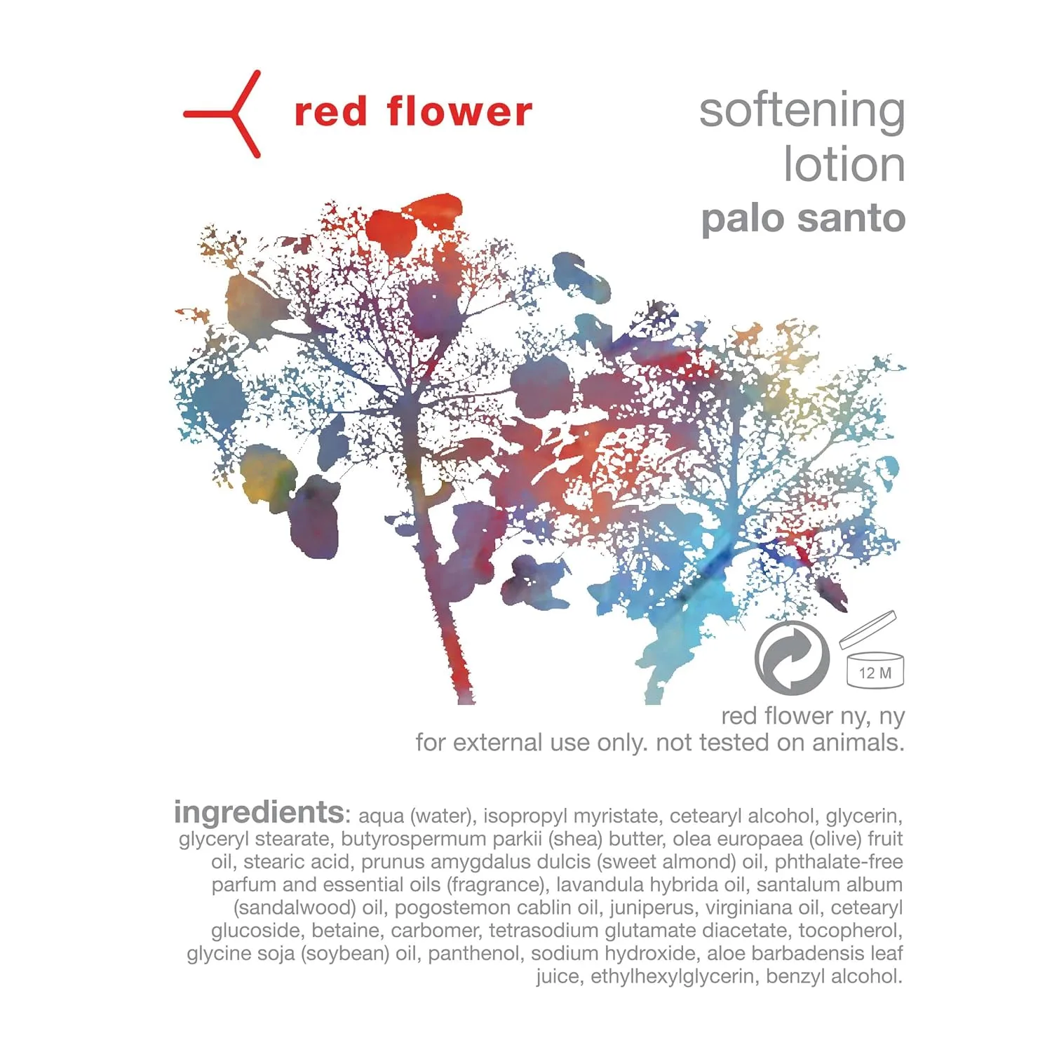 Увлажняющий лосьон Red Flower Palo Santo - глубокое увлажнение и восстановление кожи тела и рук с маслом ши и оливковым маслом, веганский, без сульфатов, 280 мл., red — фото 2