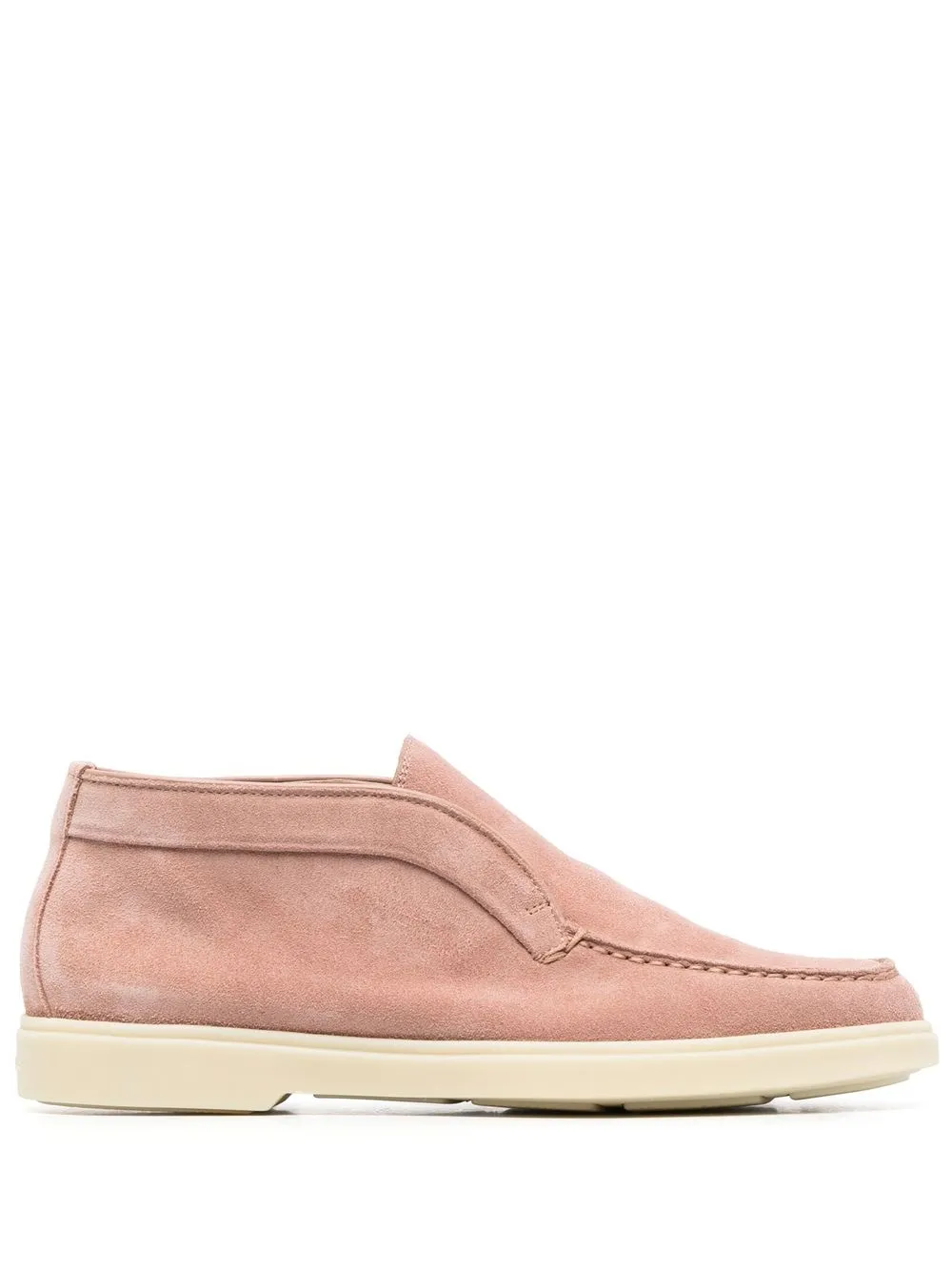 Лоферы с круглым носком Santoni, розовый
