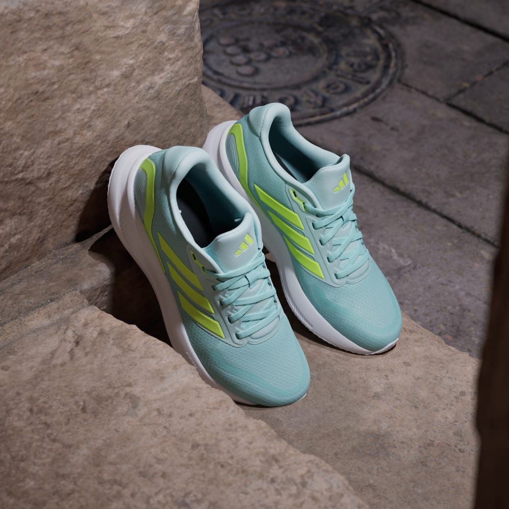 Кроссовки Adidas Runfalcon 5 Running Shoes, цвет Semi Flash Aqua/Lucid Lemon/Core Black — фото 4