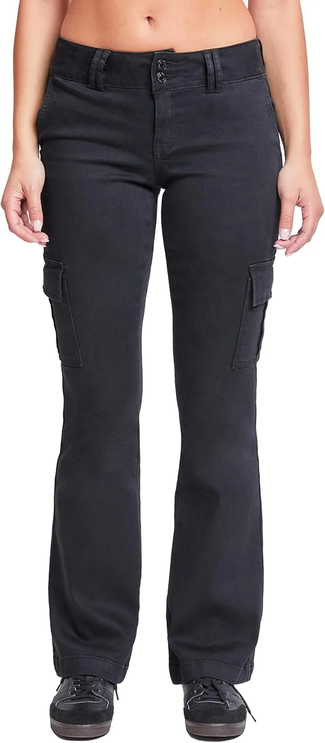 

YMI Women's Low Rise Cargo Flare Jean