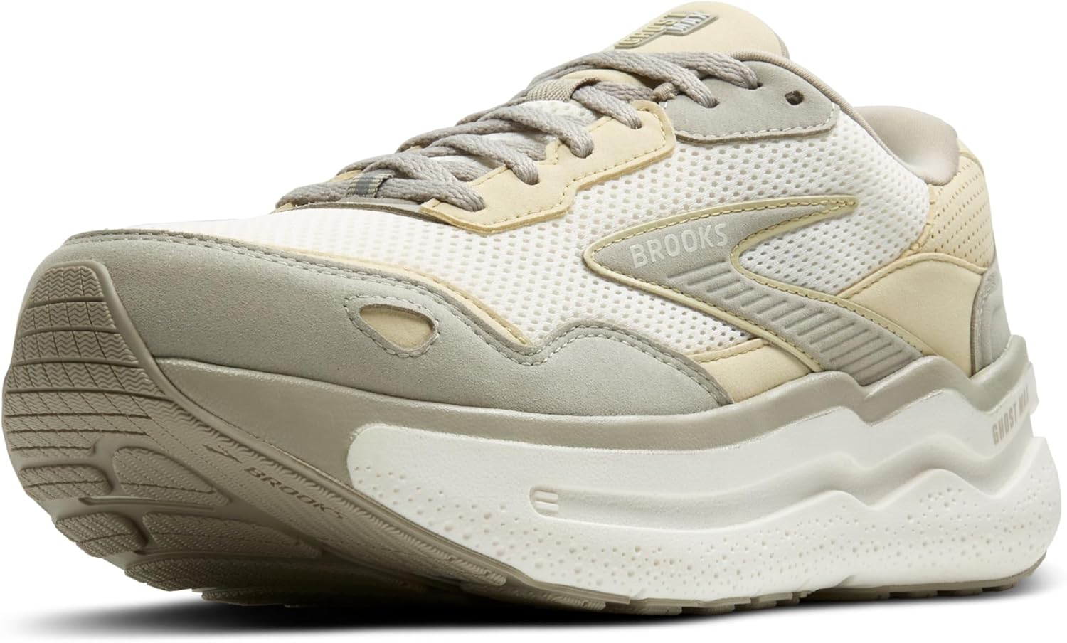 

Мужские кроссовки Brooks Ghost Max из замши и кожи нейтральной модели для бега и ходьбы, зеленый