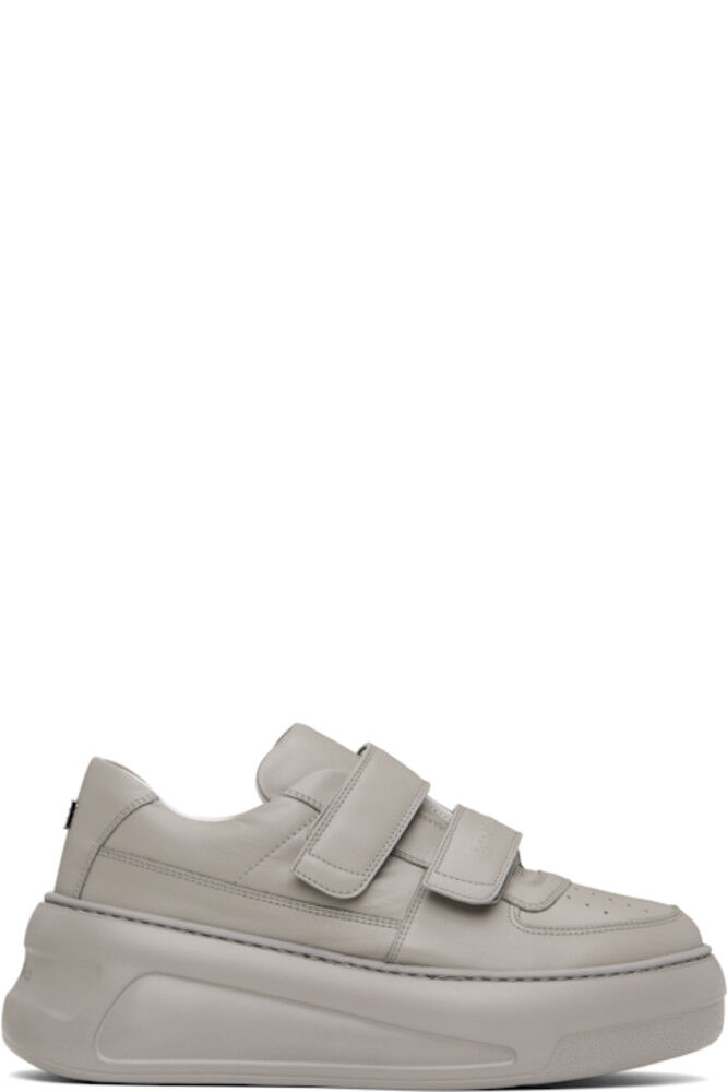 

Кроссовки на платформе с липучками цвета таупа Acne Studios