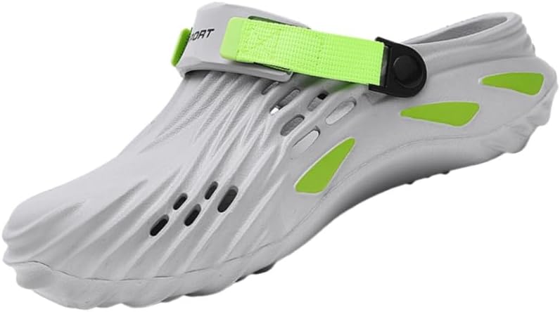 

Сандалии для мужчин большого размера - легкие, с противоскользящей подошвой, перфорированным дизайном, дышащие, для повседневной носки на улице летом Fusecottc, серый