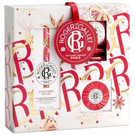 

Подарочный набор Roger & Gallet Red Ginger, спрей 3,3 жидких унции, мыло, таблетки для ванн, 1,7 унции