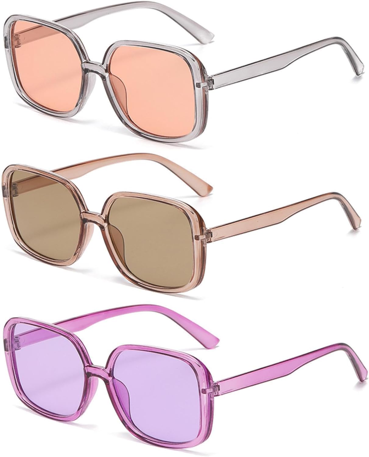 

Солнцезащитные очки с защитой от УФ-излучения UV400 | Большая оправа, разноцветные | Для женщин и мужчин, для занятий спортом на открытом воздухе и вождения DSVIGF, 3pcs Z05