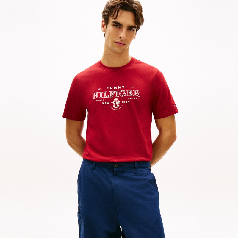 Tommy Hilfiger Футболка мужская Red XIT с круглым вырезом Moderate — фото 3