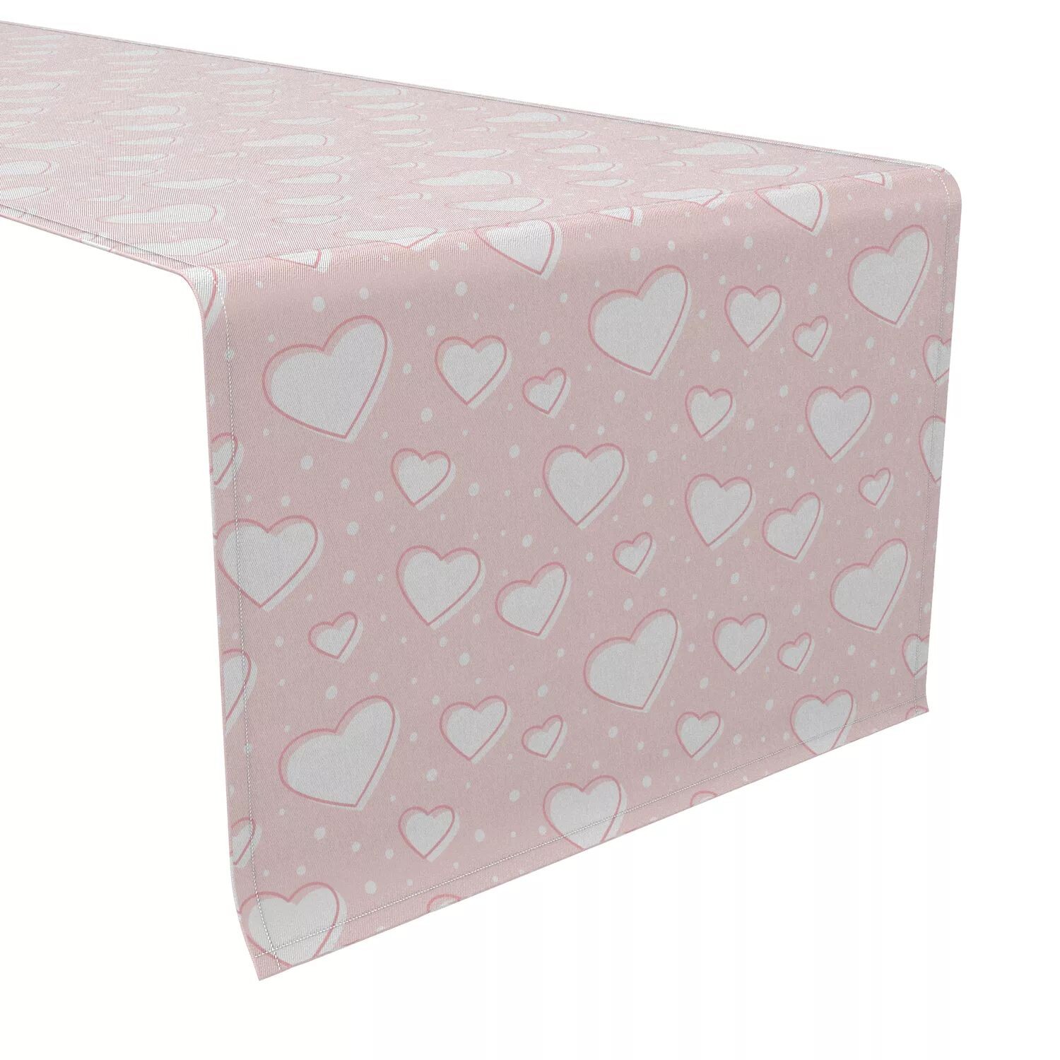 

Дорожка для стола, 100 % хлопок, 16x72 дюйма, Lovely Hearts Pink