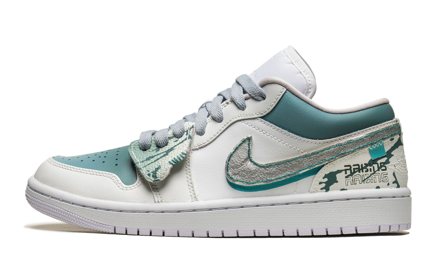

Кроссовки Air Jordan 1 Vintage Basketball Shoes Women's Low-top Green/White, белый