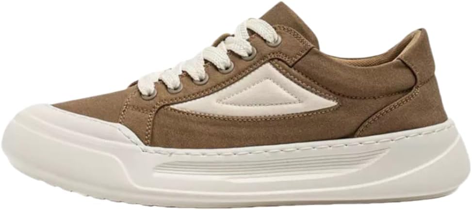 

Мужские кроссовки в корейском стиле, уличного дизайна, удобные, широкие, низкие, из текстиля, дышащие, с контрастной расцветкой Lexamen, хаки