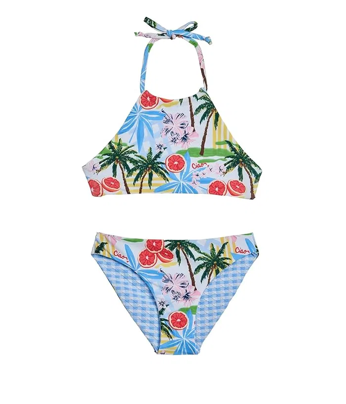 Купальник бикини reversible Ciao Paradiso Reversible Halter Bikini Snapper Rock Kids, Multi — фото 2