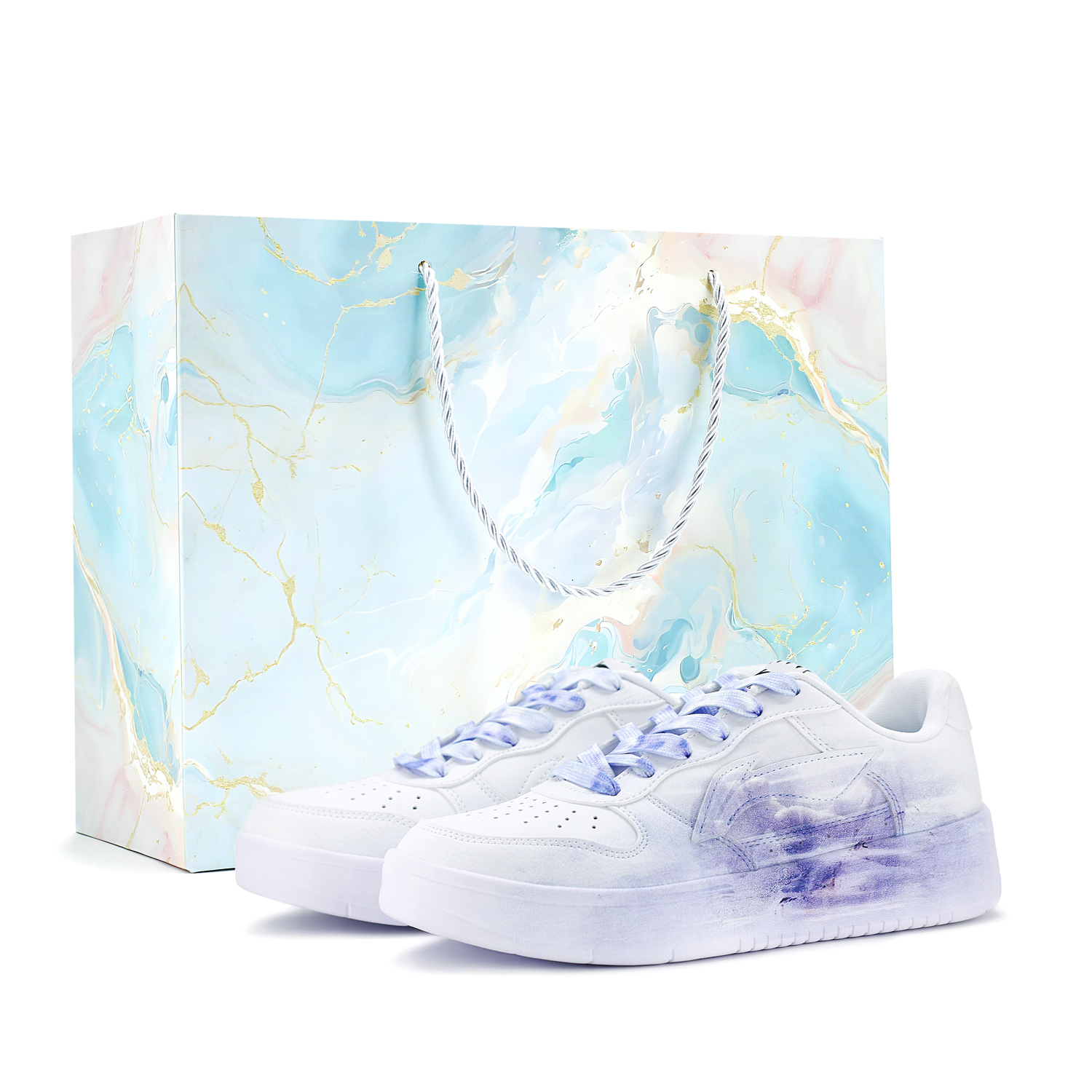 

Кроссовки для скейтбординга LiNing Pontoon Boats с амортизацией, легкие, низкие, унисекс., белый фиолетовый