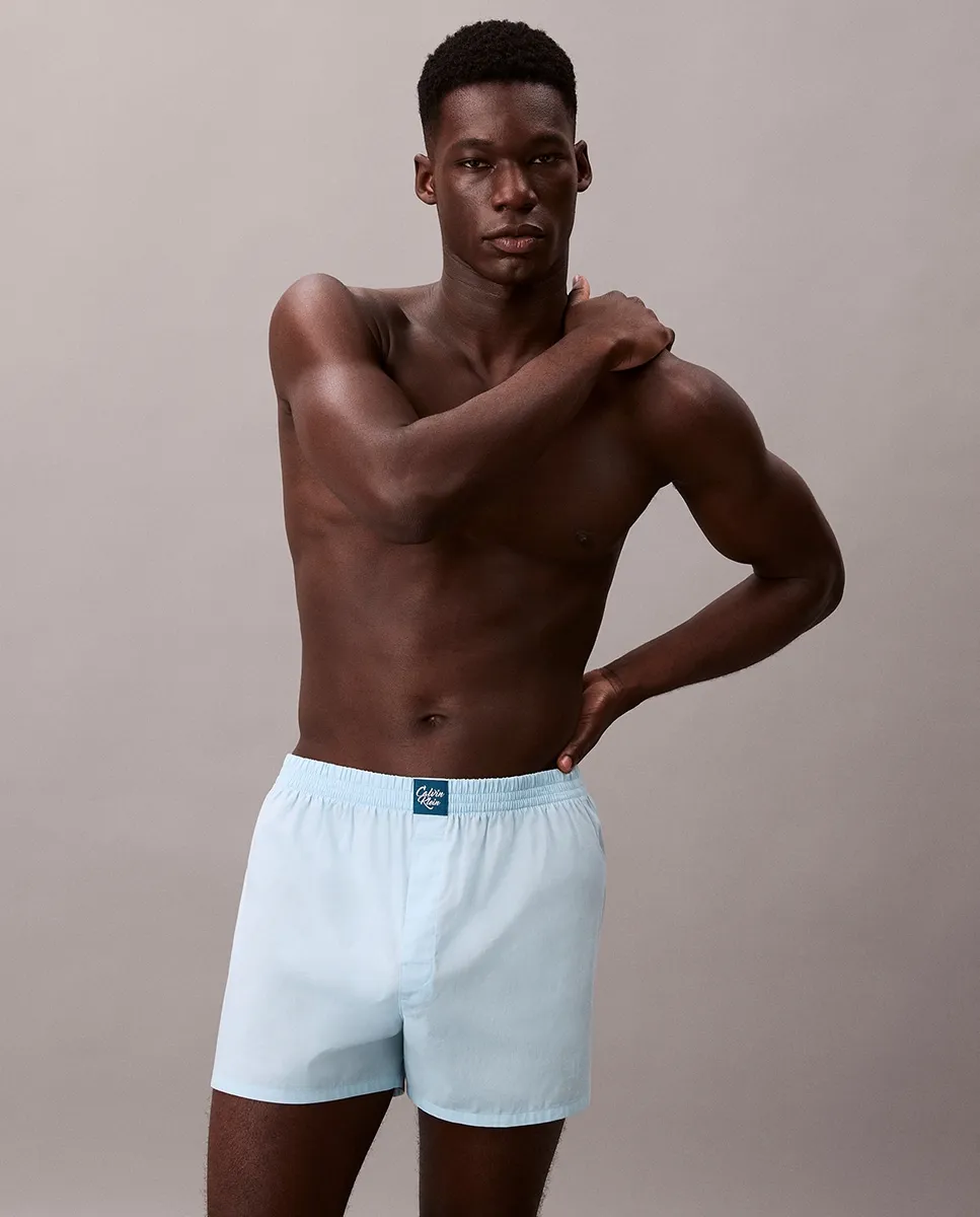 

Индивидуальные тканевые боксеры Calvin Klein, светло-голубой