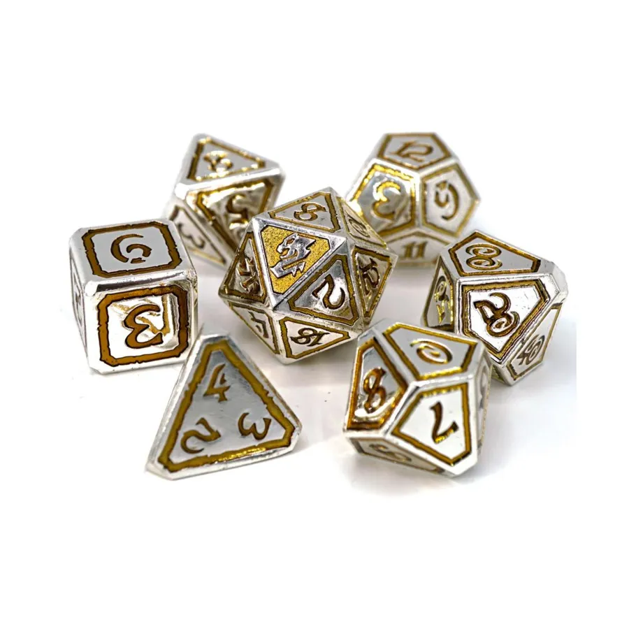 

Полисет - Узурпаторы позолоченных руин (7), Metal Poly Dice Sets (Die Hard Dice)