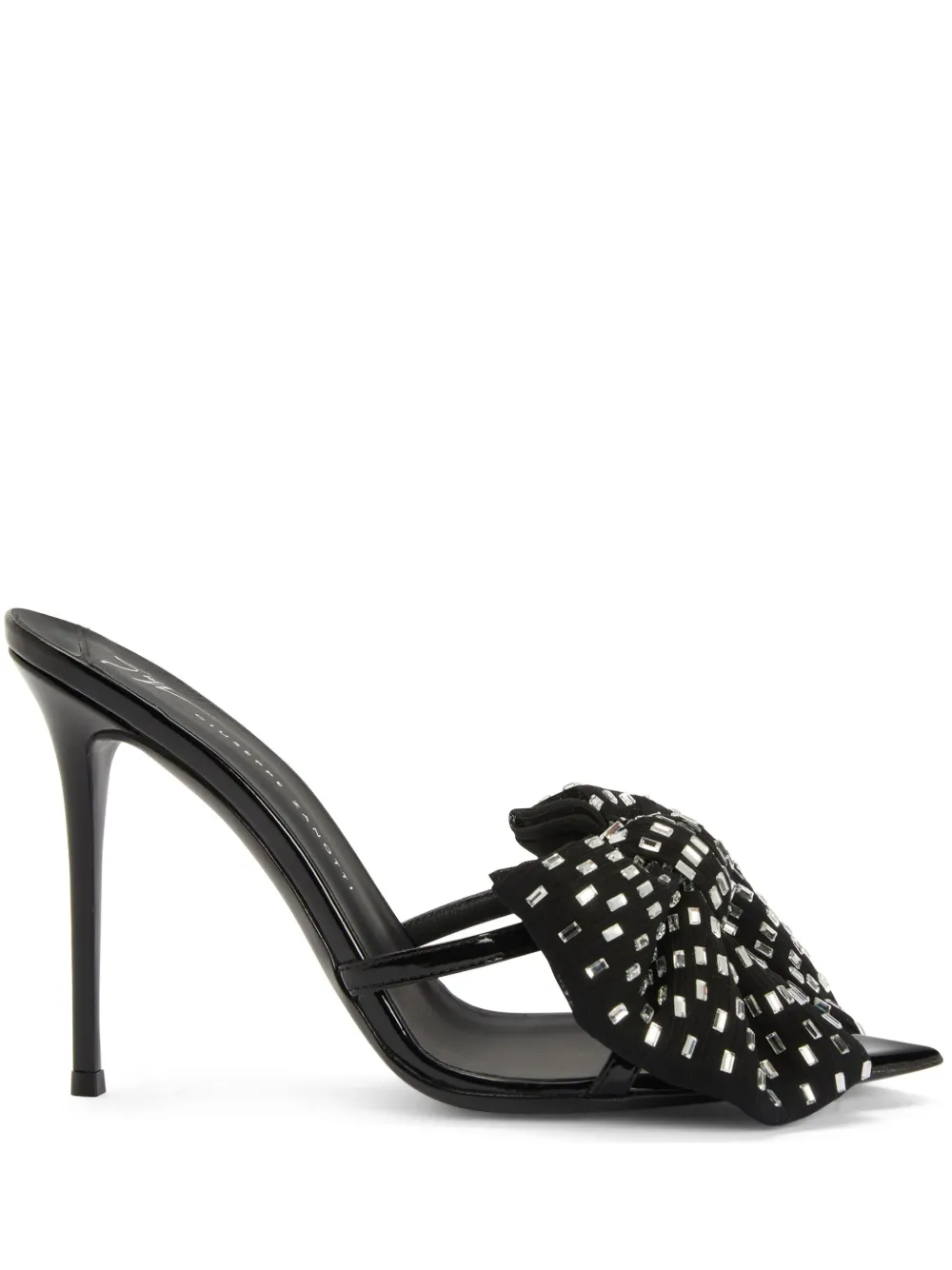 Мюли Intriigo Alexandrine 90 с бантом Giuseppe Zanotti, черный