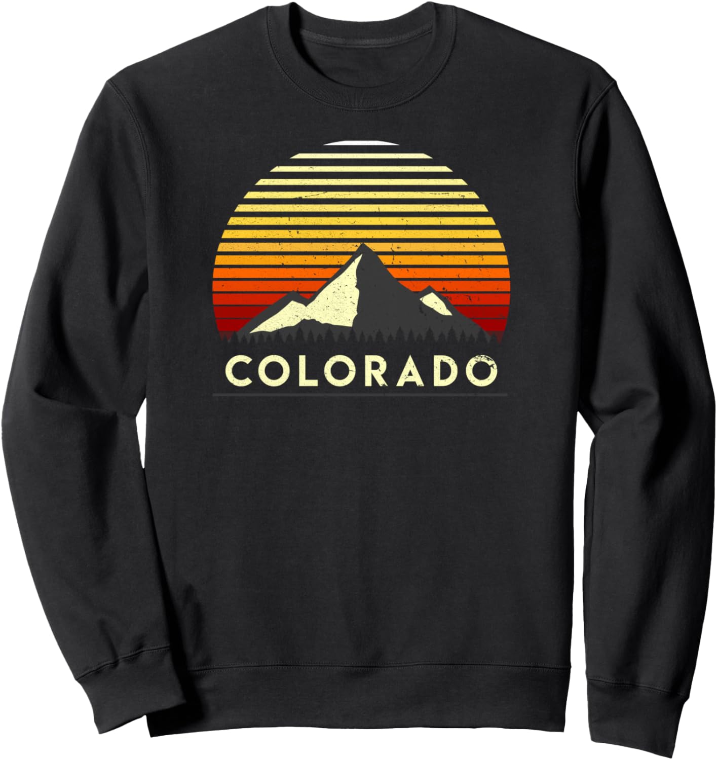 

Толстовка с изображением вершины горы в Колорадо, США Vintage Mountain Designs Of Colorado, черный