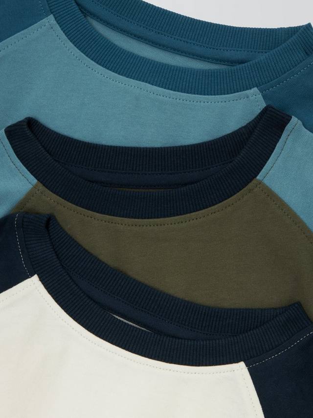 Детские футболки с регланными рукавами John Lewis, Pack of 3, Multi — фото 3