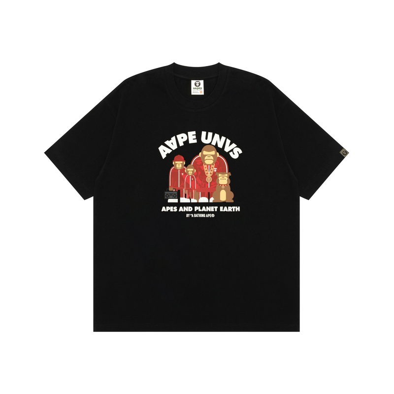 

Футболка из хлопка с принтом логотипа *A Bathing APE Aape, Black BKX
