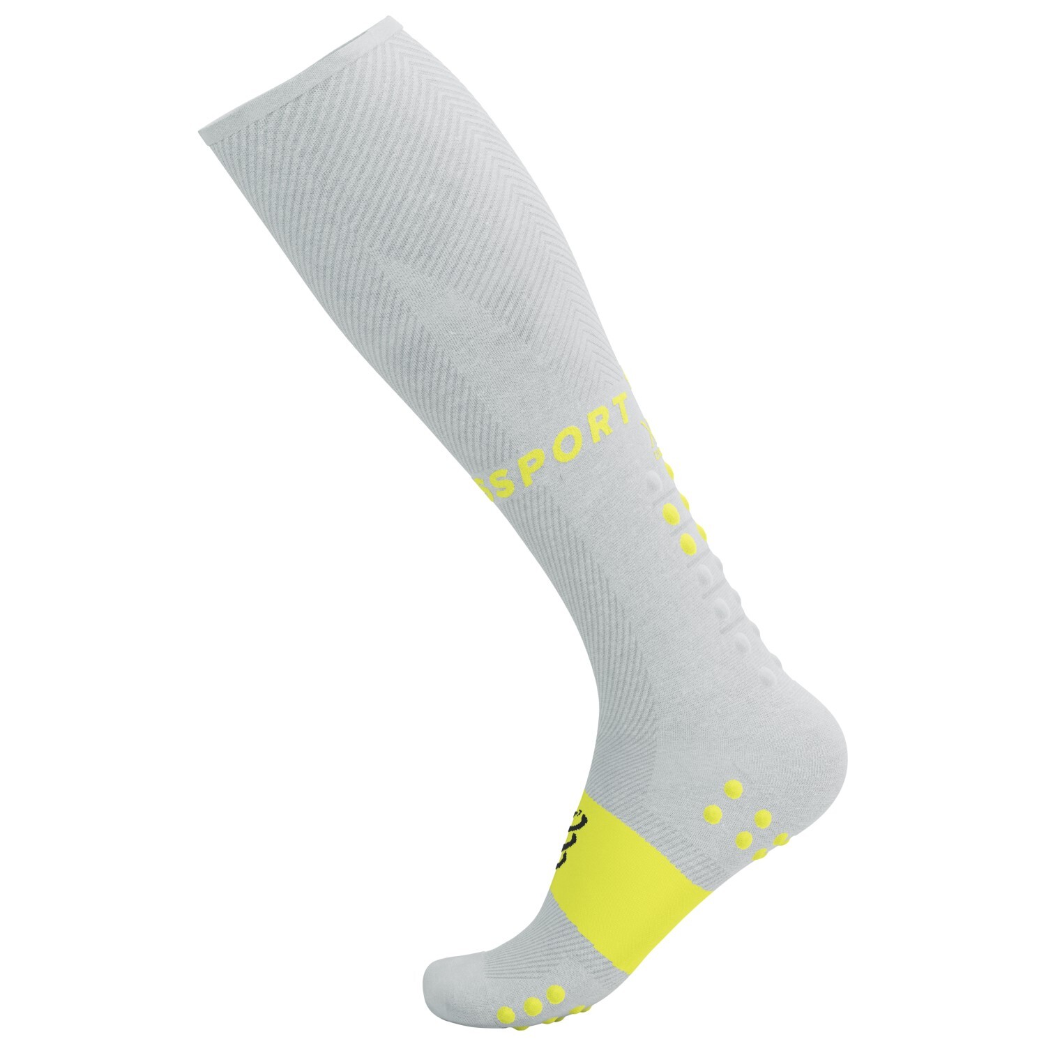 

Компрессионные носки Compressport Full Socks Oxygen, цвет White/Safe Yellow