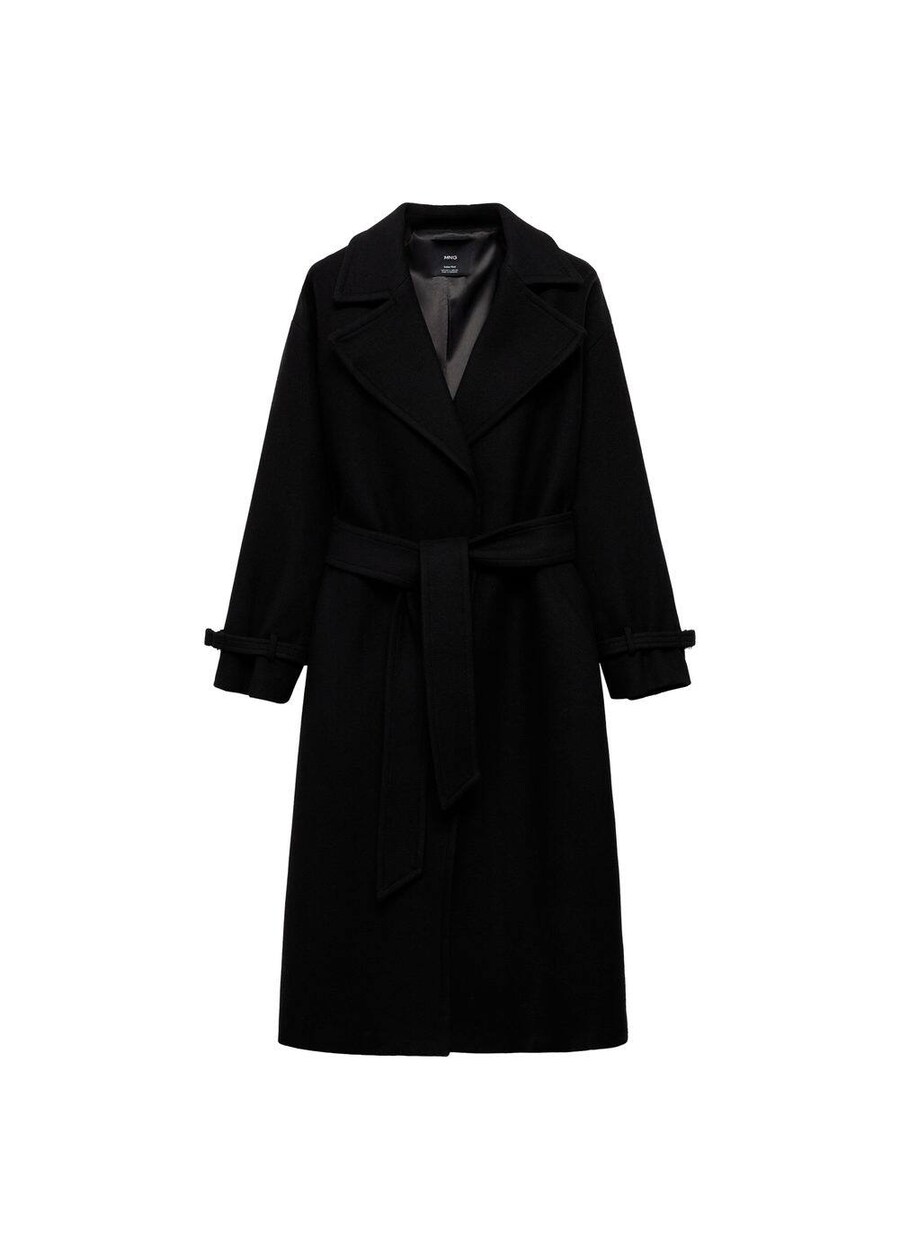 

Шерстяное пальто MANGO Between-Seasons Coat Traviata, черный