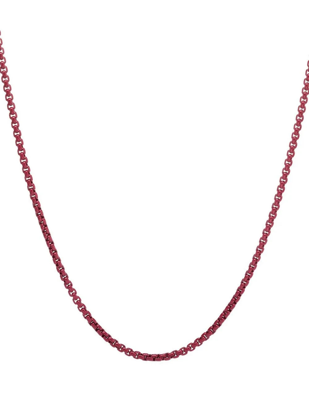 

Серебряное колье Box Chain (2.7 мм) David Yurman, красный