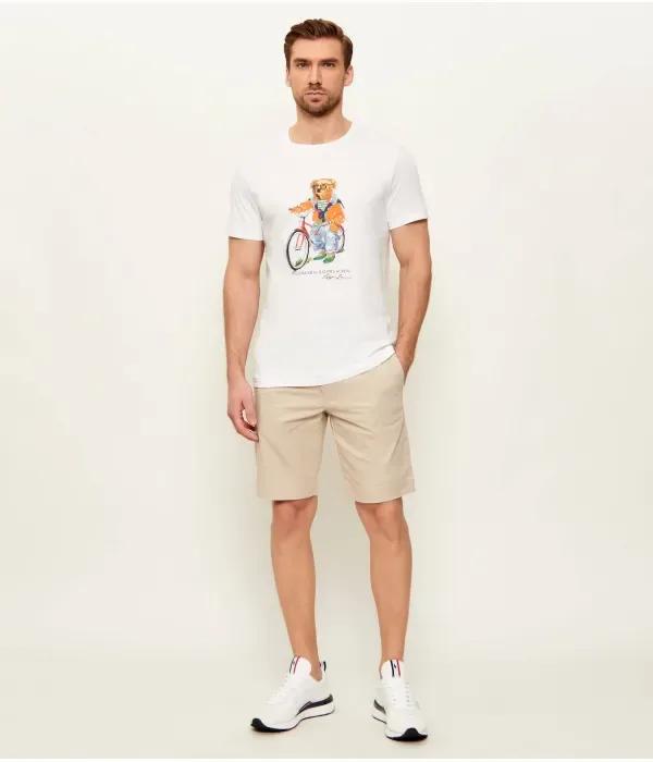 Шорты slim fit Polo Ralph Lauren, бежевый — фото 2