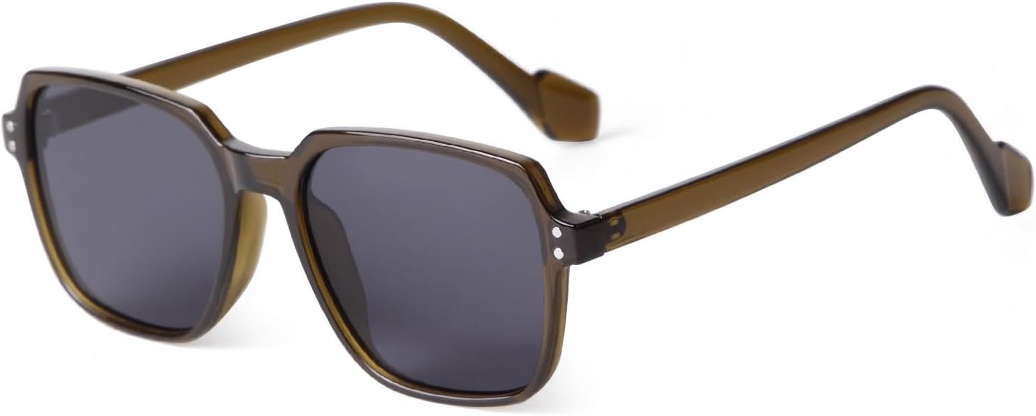 

Ретро квадратные солнцезащитные очки, модные для женщин и мужчин, с заклепками, желто-голубые линзы, трендовые градиентные солнцезащитные очки с защитой от УФ-излучения UV400 WNCKSQ, C5